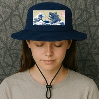 Monster VS the Great Wave Of Kanagaw Bucket Hat