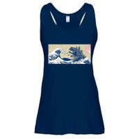 Monster VS the Great Wave Of Kanagaw Ladies Essential Flowy Tank