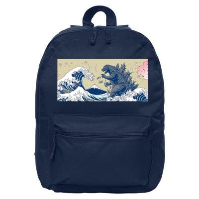 Monster VS the Great Wave Of Kanagaw 16 in Basic Backpack