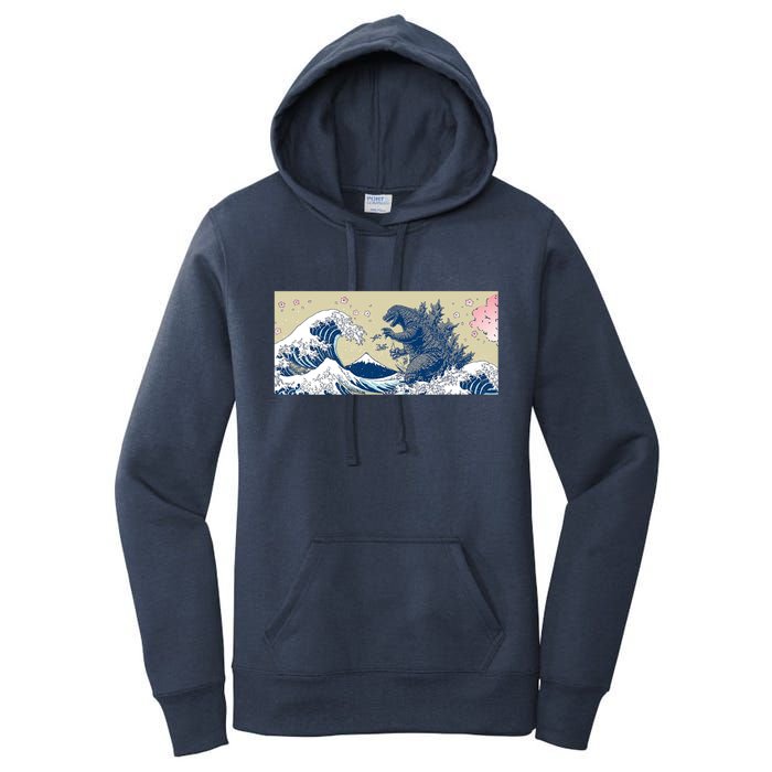 Monster VS the Great Wave Of Kanagaw Women's Pullover Hoodie