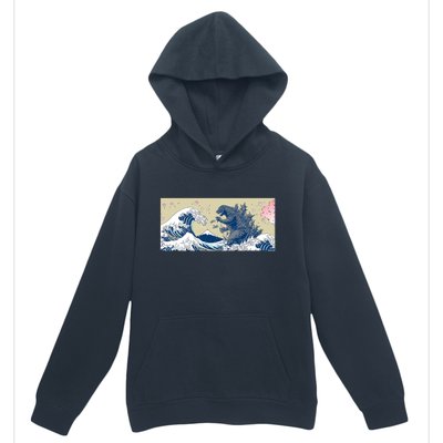 Monster VS the Great Wave Of Kanagaw Urban Pullover Hoodie