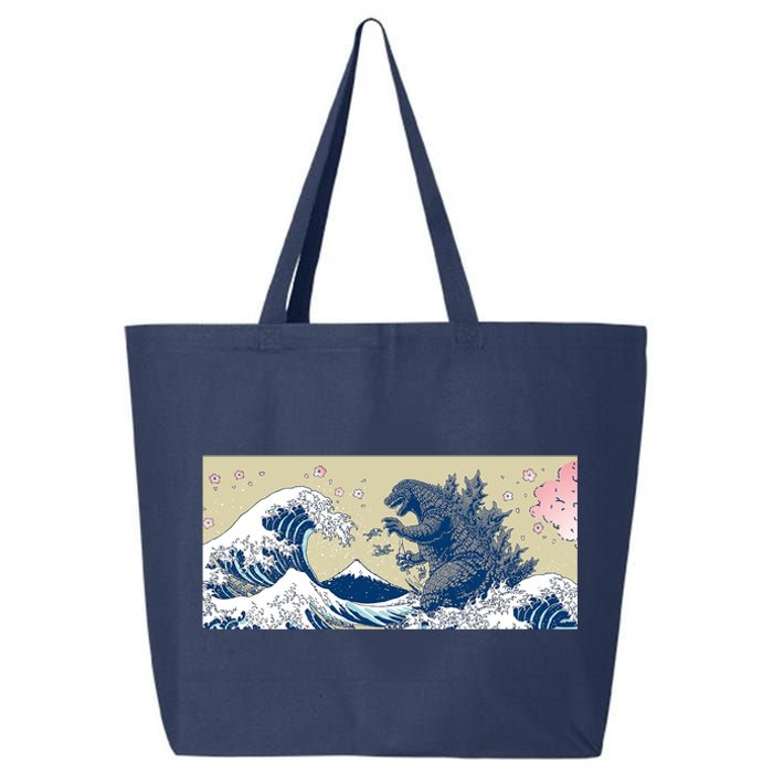 Monster VS the Great Wave Of Kanagaw 25L Jumbo Tote