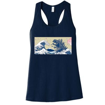 Monster VS the Great Wave Of Kanagaw Womens Tank Top