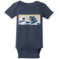 Monster VS the Great Wave Of Kanagaw Baby Bodysuit