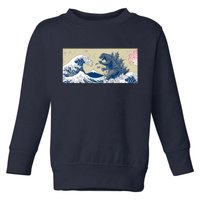 Monster VS the Great Wave Of Kanagaw Toddler Sweatshirt