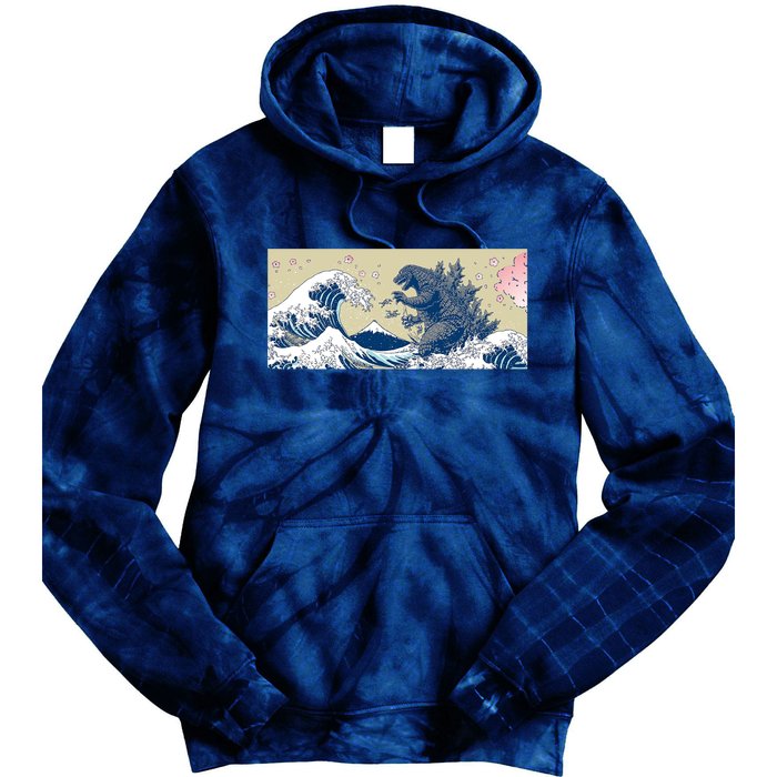 Monster VS the Great Wave Of Kanagaw Tie Dye Hoodie