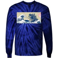 Monster VS the Great Wave Of Kanagaw Tie-Dye Long Sleeve Shirt