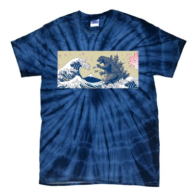 Monster VS the Great Wave Of Kanagaw Tie-Dye T-Shirt