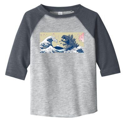 Monster VS the Great Wave Of Kanagaw Toddler Fine Jersey T-Shirt