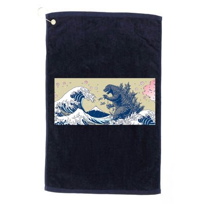 Monster VS the Great Wave Of Kanagaw Golf Towel