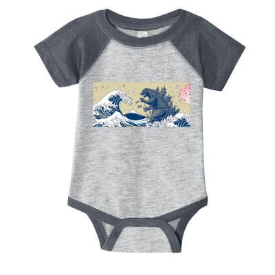 Monster VS the Great Wave Of Kanagaw Infant Baby Jersey Bodysuit