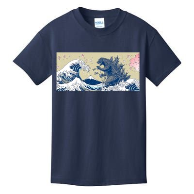 Monster VS the Great Wave Of Kanagaw Kids T-Shirt