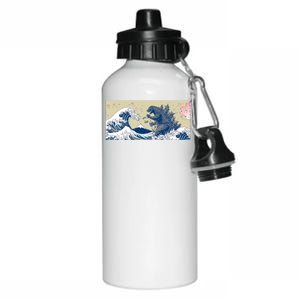 Monster VS the Great Wave Of Kanagaw Aluminum Water Bottle