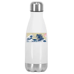 Monster VS the Great Wave Of Kanagaw Stainless Steel Insulated Water Bottle