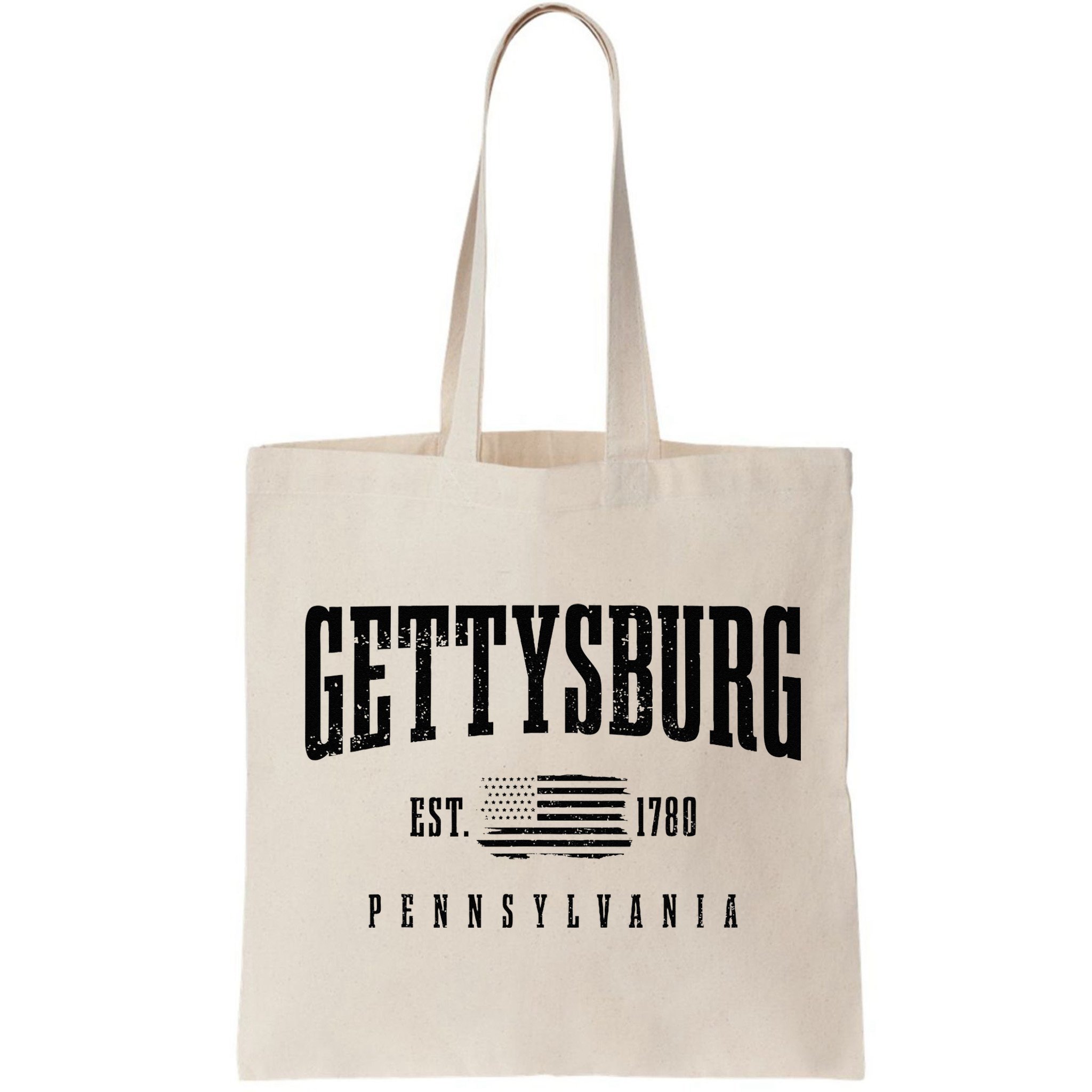 Gettysburg Pennsylvania 1780 Vintage American Flag Patriotic Bag