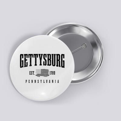 Gettysburg Pennsylvania 1780 Vintage American Flag Patriotic Button