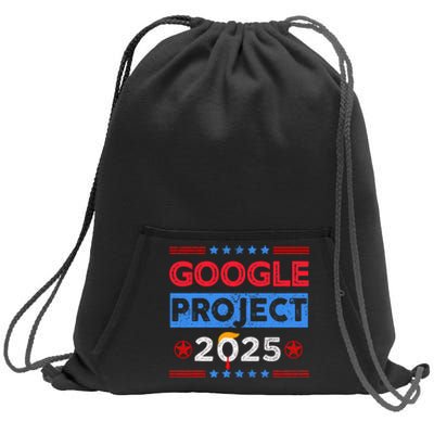 Google Project 2025 Retro Sweatshirt Cinch Pack Bag