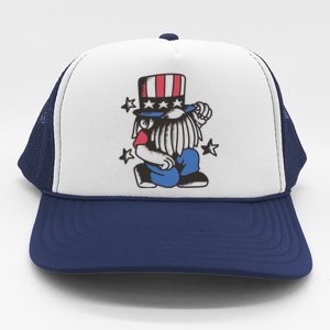 Gnome Patriot 4th Of July Trucker Hat