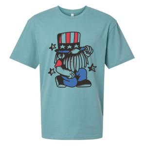 Gnome Patriot 4th Of July Sueded Cloud Jersey T-Shirt