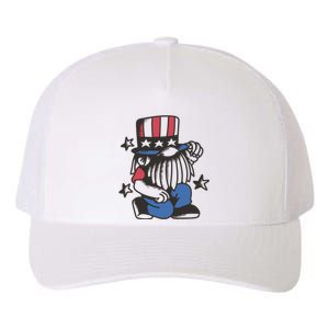 Gnome Patriot 4th Of July Yupoong Adult 5-Panel Trucker Hat