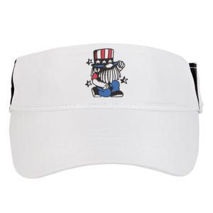 Gnome Patriot 4th Of July Adult Drive Performance Visor