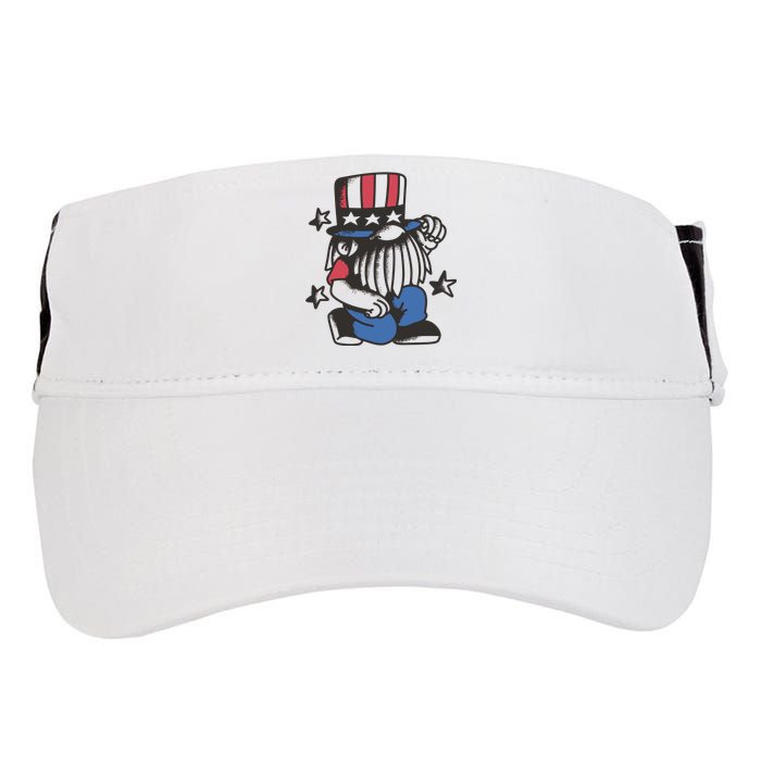 Gnome Patriot 4th Of July Adult Drive Performance Visor