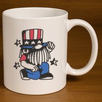 Gnome Patriot 4th Of July 11oz C Handle Ceramic Mug