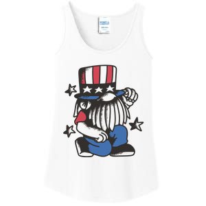 Gnome Patriot 4th Of July Ladies Essential Tank