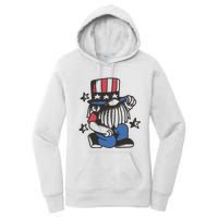 Gnome Patriot 4th Of July Women's Pullover Hoodie