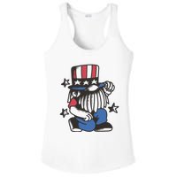 Gnome Patriot 4th Of July Ladies PosiCharge Competitor Racerback Tank