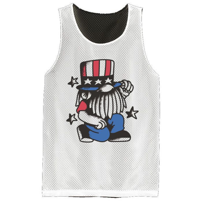 Gnome Patriot 4th Of July Mesh Reversible Basketball Jersey Tank