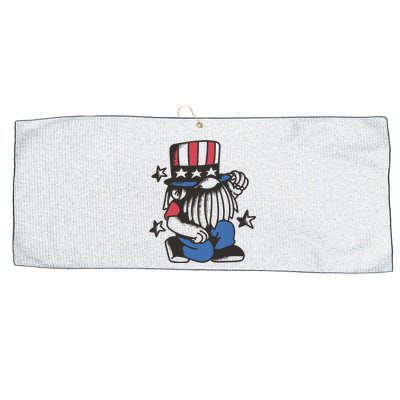 Gnome Patriot 4th Of July Large Microfiber Waffle Golf Towel