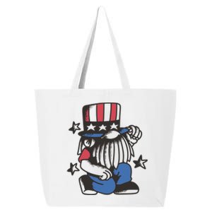 Gnome Patriot 4th Of July 25L Jumbo Tote