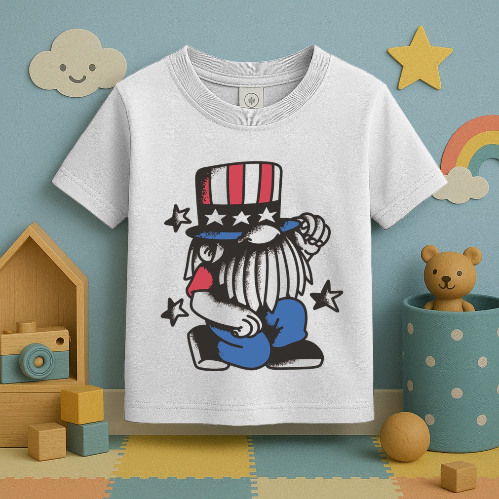 Gnome Patriot 4th Of July Toddler T-Shirt