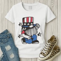 Gnome Patriot 4th Of July Womens T-Shirt