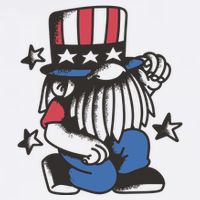Gnome Patriot 4th Of July Womens T-Shirt