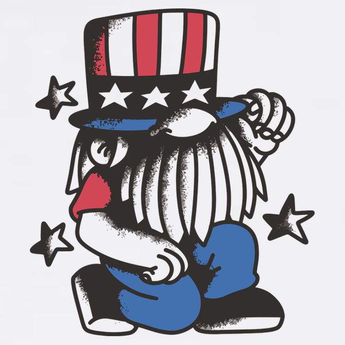 Gnome Patriot 4th Of July Womens T-Shirt