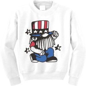 Gnome Patriot 4th Of July Kids Sweatshirt