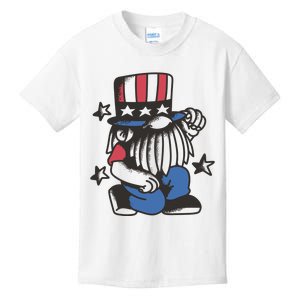 Gnome Patriot 4th Of July Kids T-Shirt