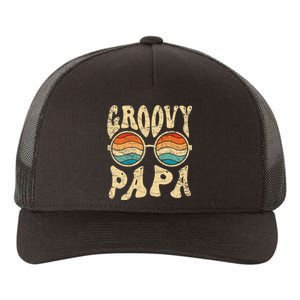 Groovy Papa 70s Aesthetic Nostalgia 1970's Retro Groovy Dad Yupoong Adult 5-Panel Trucker Hat