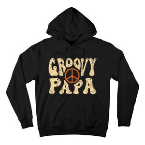 Groovy Papa 70s Aesthetic Nostalgia 1970's Retro Dad Hoodie