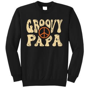 Groovy Papa 70s Aesthetic Nostalgia 1970's Retro Dad Sweatshirt