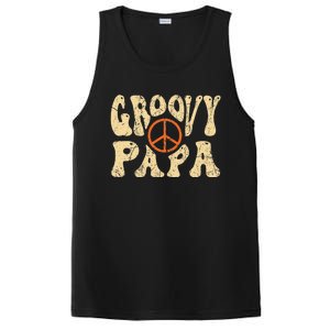 Groovy Papa 70s Aesthetic Nostalgia 1970's Retro Dad PosiCharge Competitor Tank