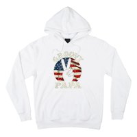 Groovy Papa 70s Aesthetic USA Flag Groovy Dad Hoodie