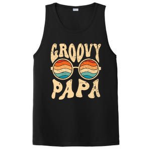 Groovy Papa 70s Aesthetic Nostalgia 1970S Retro Groovy Dad PosiCharge Competitor Tank