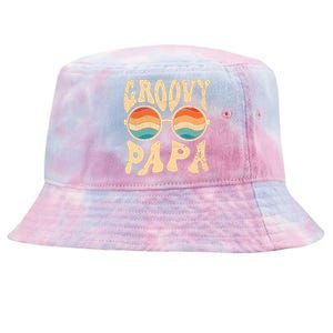 Groovy Papa 70s Aesthetic Nostalgia 1970S Retro Groovy Dad Tie-Dyed Bucket Hat