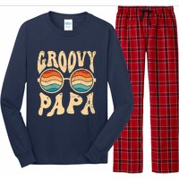 Groovy Papa 70s Aesthetic Nostalgia 1970S Retro Groovy Dad Long Sleeve Pajama Set