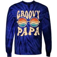 Groovy Papa 70s Aesthetic Nostalgia 1970S Retro Groovy Dad Tie-Dye Long Sleeve Shirt