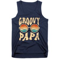 Groovy Papa 70s Aesthetic Nostalgia 1970S Retro Groovy Dad Tank Top