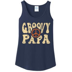 Groovy Papa 70s Aesthetic Nostalgia 1970s Retro Dad Ladies Essential Tank